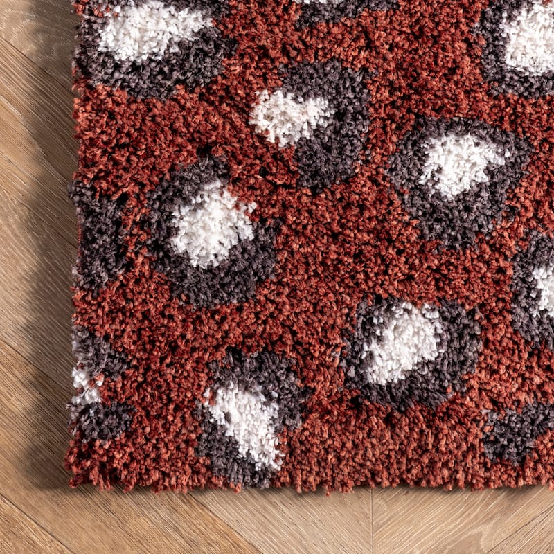 Nuloom Lennon Cozy Shag Leopard Area Rug