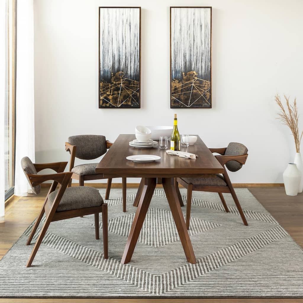 Fazeley Handmade Geometric Viscose Area Rug