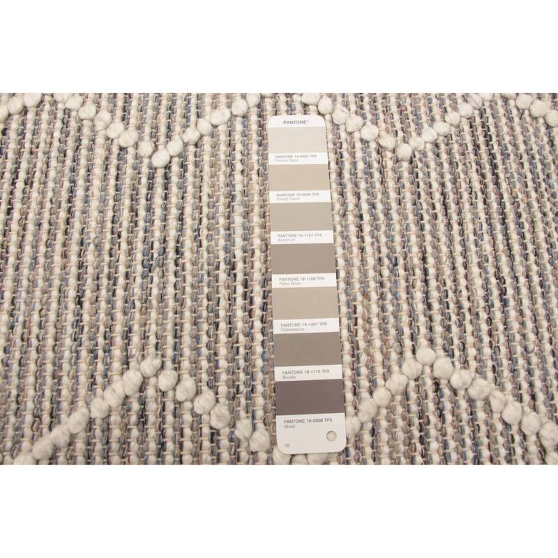 ECARPETGALLERY Braid weave Sienna Grey, Wool Rug - 5'2 x 7'6