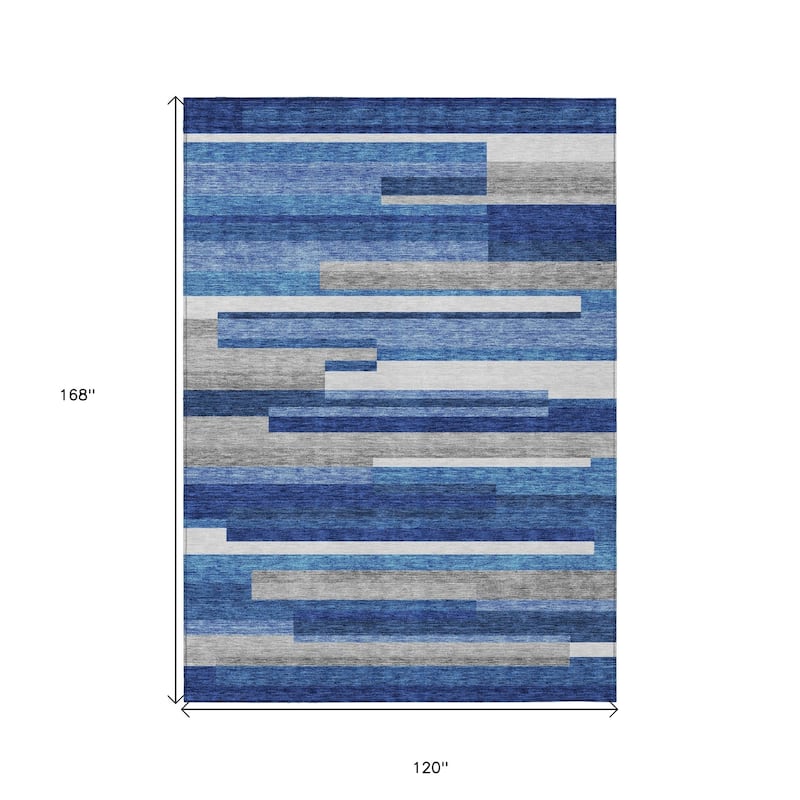 HomeRoots Striped Transitional Rectangle Outdoor Rug