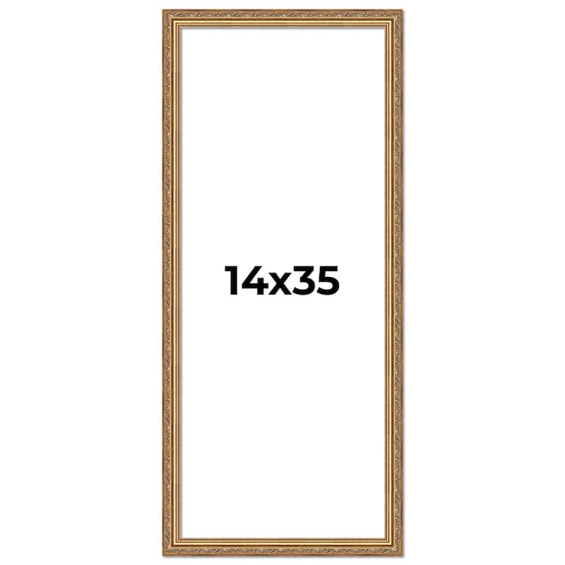 14x35 Frame Red Solid Wood Picture Frame