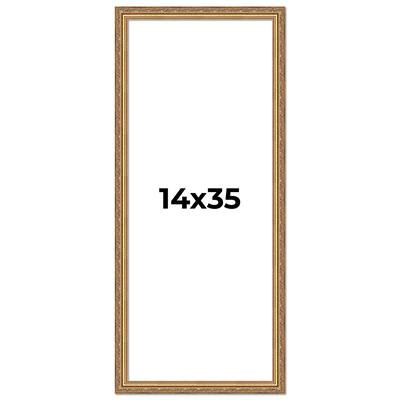 14x35 Frame Red Solid Wood Picture Frame
