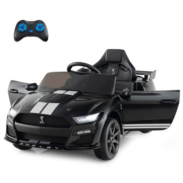 slide 2 of 40, Costway 12V Licensed Ford Mustang Shelby GT500 Kids Ride on Car with - See Details Black