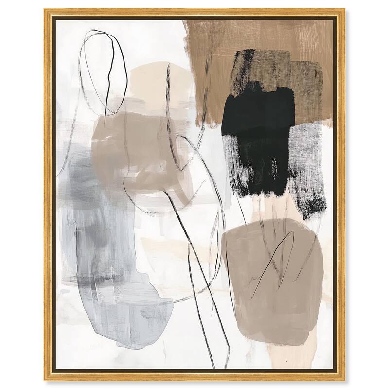 Contemporary Canvas II Canvas by Art Remedy - Gold - 30" x 36"