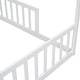 preview thumbnail 22 of 33, Double Twin House-Style Floor Bed with Fence,Guardrails,Without Door