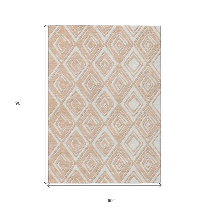 HomeRoots Geometric Transitional Rectangle Outdoor Rug