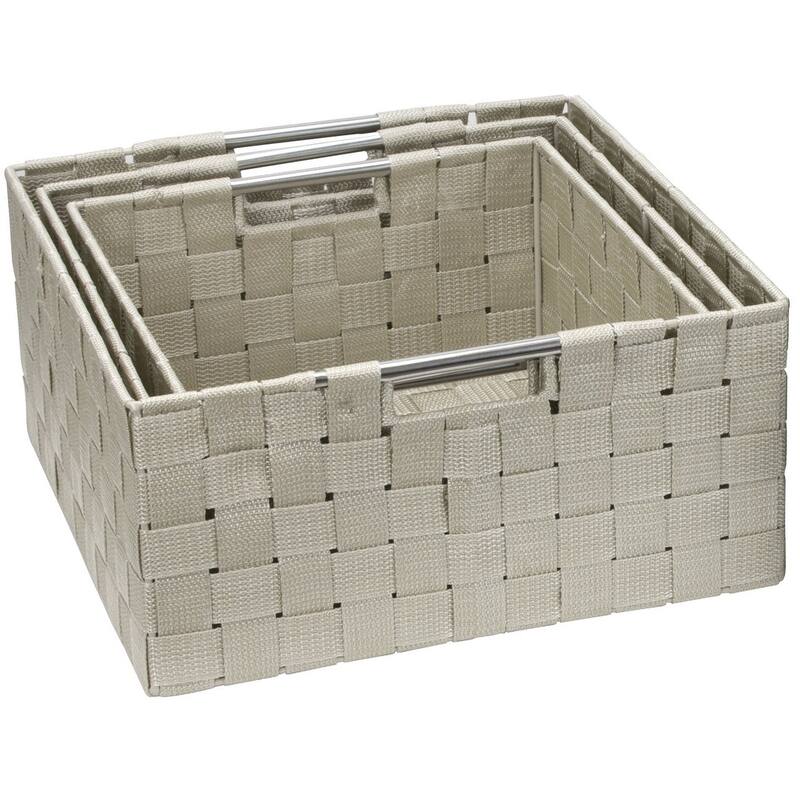 Sorbus Double Woven Basket Bin Set (3 Pack)