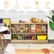 preview thumbnail 17 of 39, Costway Kids 2-Shelf Bookcase 5-Cube Wood Toy Storage Cabinet