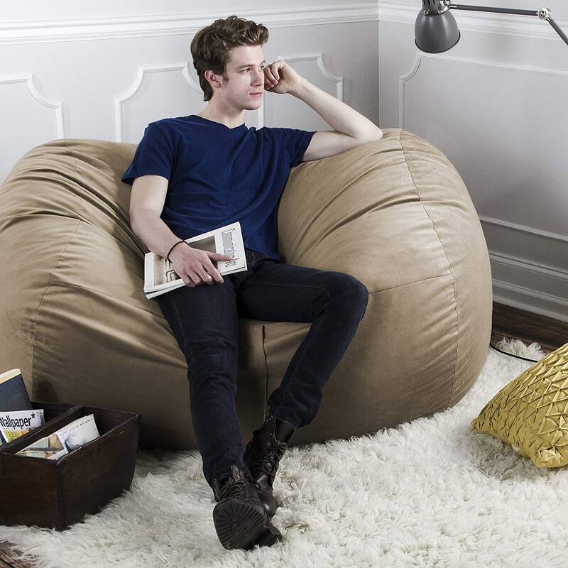Jaxx 5.5 Foot Lounger Bean Bag Loveseat For Adults - Microsuede