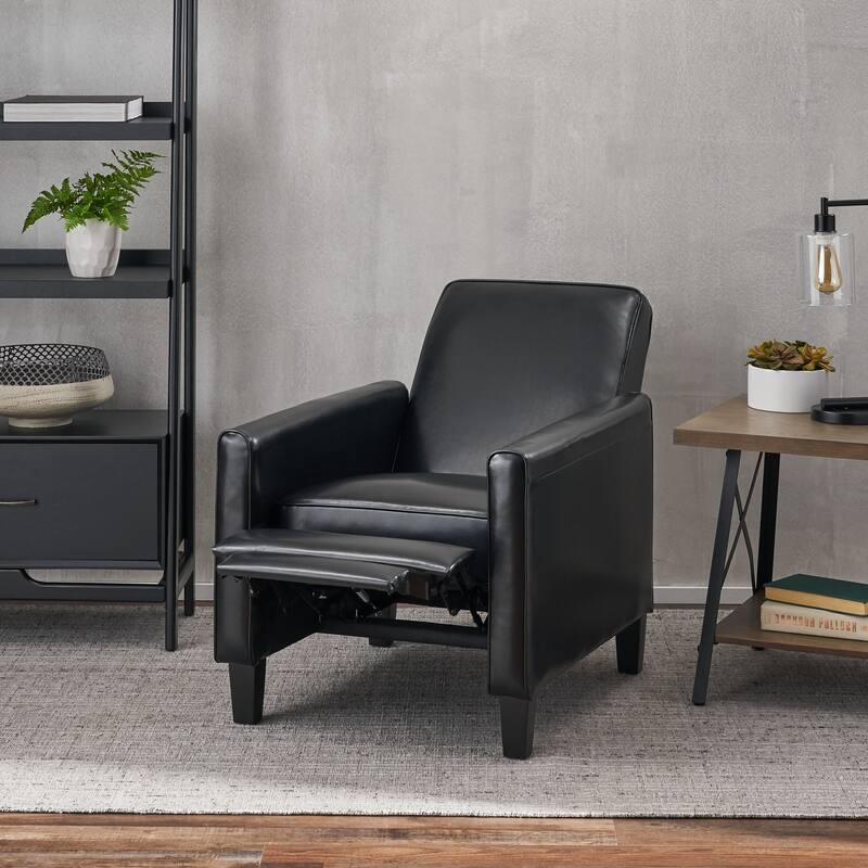 Pushback Recliner Chair, Fax Leather Armchair Push Back Accent Chair for Living Room, Home Theater Single Sofa Club Chair