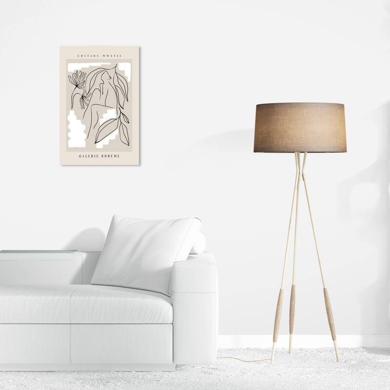 Wynwood Studio Canvas Floral and Botanical Immersive Gray and Light Gray Modern & Contemporary Wall Art Canvas Print - 16 x 24