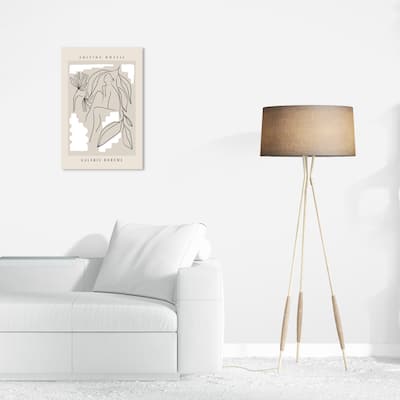 Wynwood Studio Canvas Floral and Botanical Immersive Gray and Light Gray Modern & Contemporary Wall Art Canvas Print