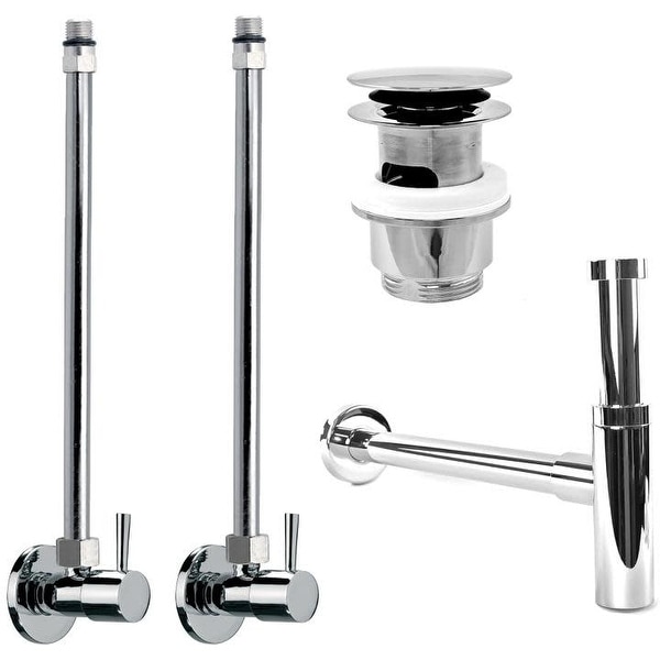 Nameeks SA400L Remer Drain Assembly Kit with Wall Supply and P-Trap - Chrome