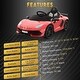 preview thumbnail 33 of 32, 12V Ride Electric Car for Kids, Licensed Lamborghini Vehicles Battery Powered Sports Car