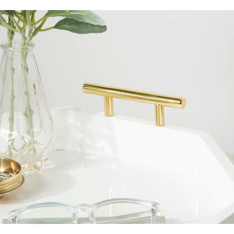 Kate and Laurel Lipton Octagon Decorative Tray with Metal Handles - 18x18