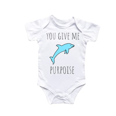 Dolphin - Baby Boy Girl Clothes Infant Bodysuit Funny Cute Newborn