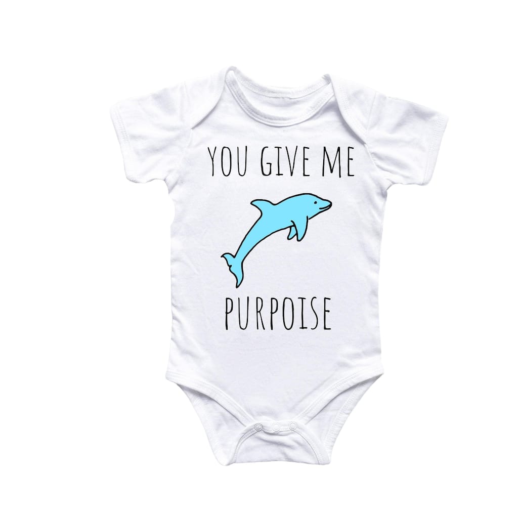 Dolphin - Baby Boy Girl Clothes Infant Bodysuit Funny Cute Newborn