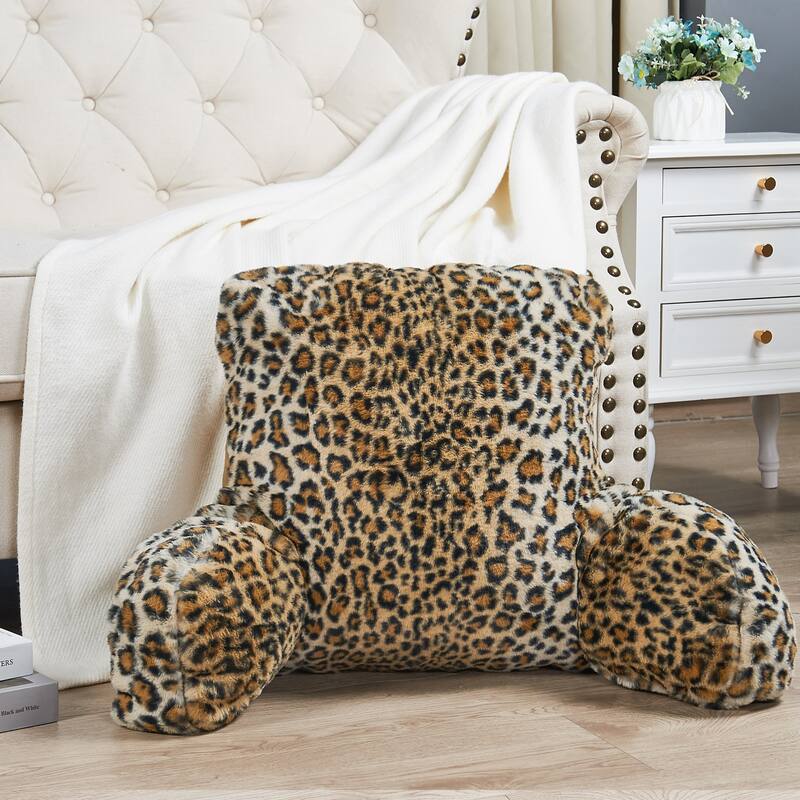 Home Soft Things Animal Pattern FauxFur Bedrest