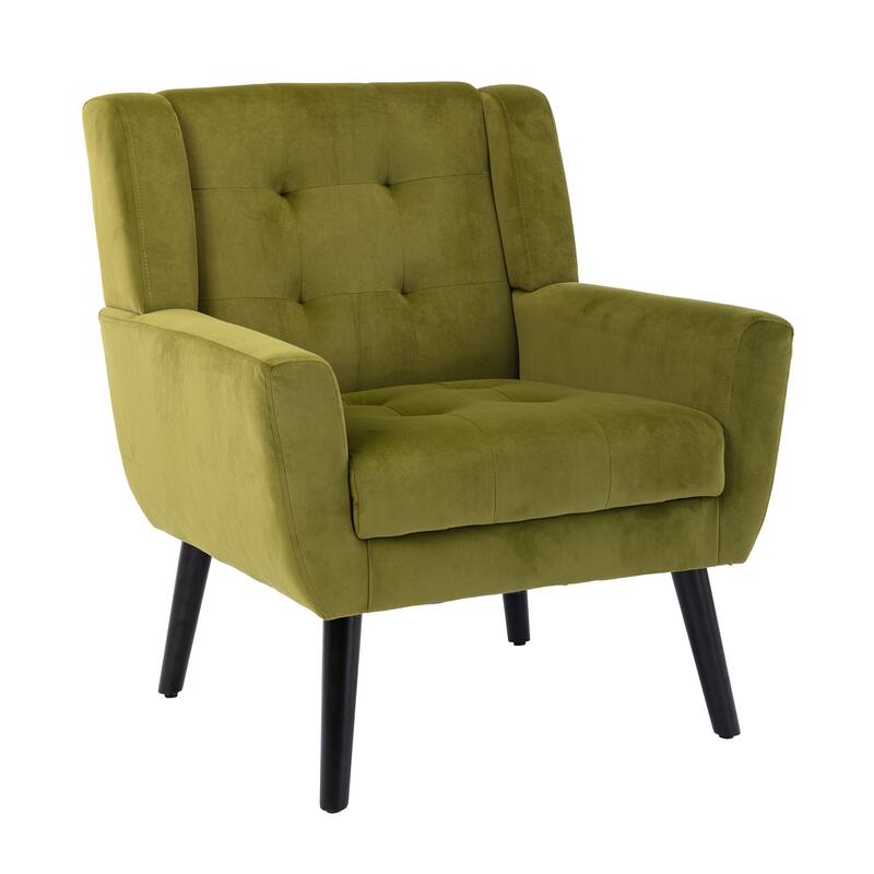 Modern Soft Linen Material Ergonomics Accent Chair Living Room Chair