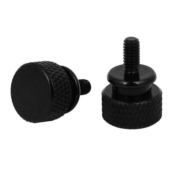 Uxcell Computer PC Graphics Card M3x8mm Fully Threaded Knurled Thumb Screws Black 10pcs 366950