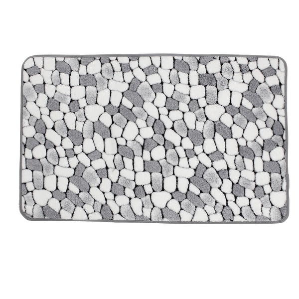 Shop Unique Bargains White Gray Cobblestone Pattern ...
