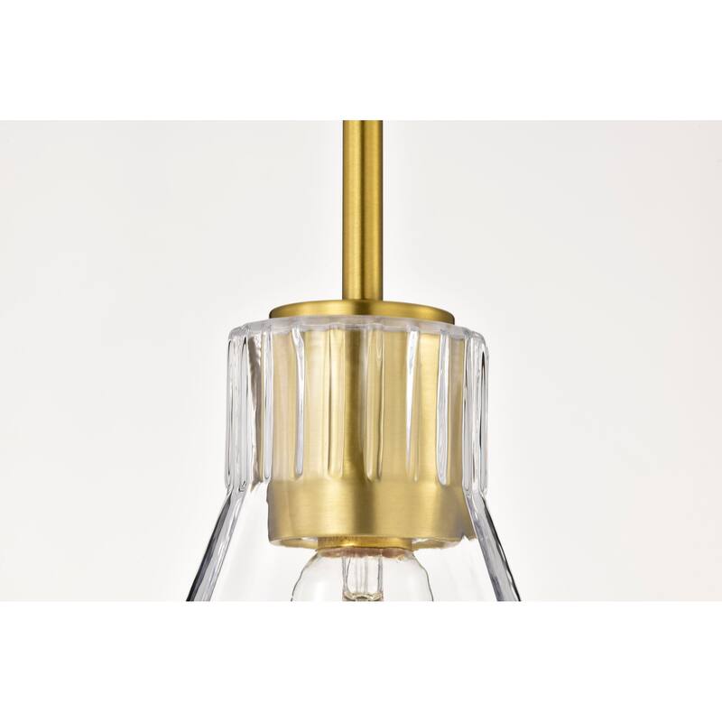 Gianna Mini Pendant Vintage Brass Finish Clear Glass - Vintage Brass