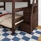 preview thumbnail 19 of 26, Modern Farmhouse Queen Over Queen Bunk Bed With Staircase