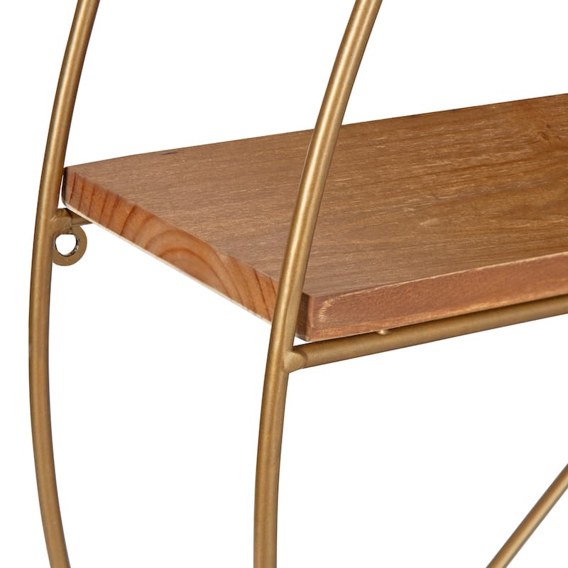 Kate and Laurel Delmar Mid-century Modern Wall Shelf