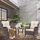 preview thumbnail 62 of 91, Outdoor Patio Furniture Set Brown Wicker Patio Conversation Seating Sets 3 Piece - Beige