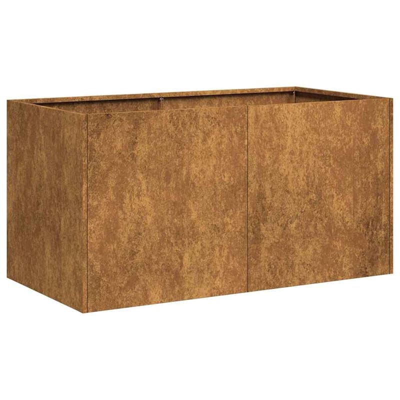 vidaXL Planter Rusty Weathering Steel Large Decorative Inlays Planter - 15.7 x 31.5 x 15.7