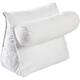 Cheer Collection Wedge Shaped Support Pillow and Bed Rest Cushion for Reading, Gaming, Watching - with Adjustable Neck Pillow - White