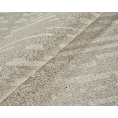 Exquisite Rugs Carmel Handmade Hand-tufted New Zealand Wool on Canvas Silver/Ivory Area Rug