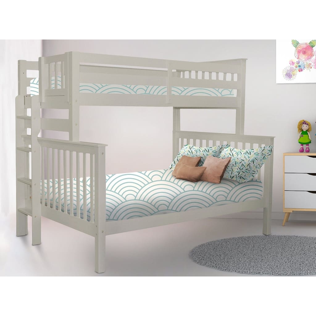 Taylor & Olive Trillium Twin over Full Bunk Bed with End Ladder