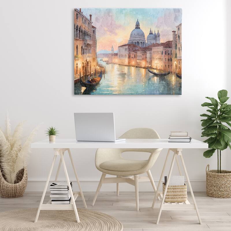 Stupell Scenic Venetian Canal Canvas Wall Art Design By Kim Allen