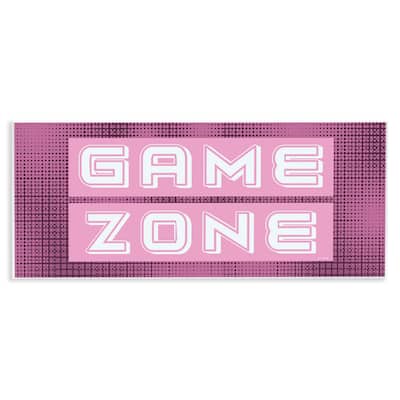 Stupell Retro Purple Game Zone Wall Plaque Art Design By Yass Naffas Designs