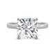 preview thumbnail 5 of 15, 3.30ct Moissanite Cushion Solitaire Engagement Ring in 14k Gold