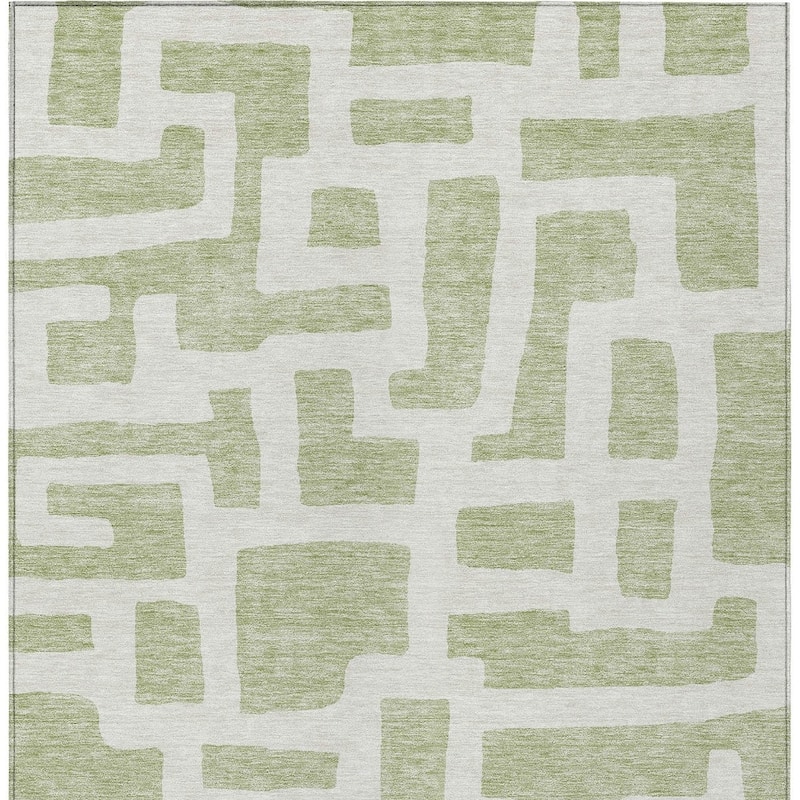 HomeRoots Abstract Transitional Rectangle Outdoor Rug
