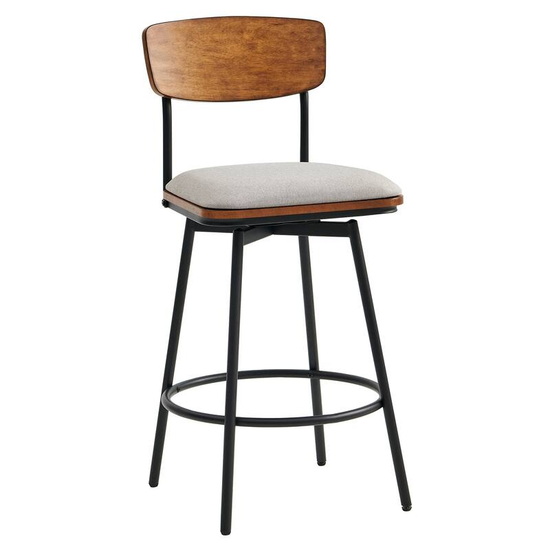 Spruce & Spring Claire Swivel Counter Height Bar Stool Set