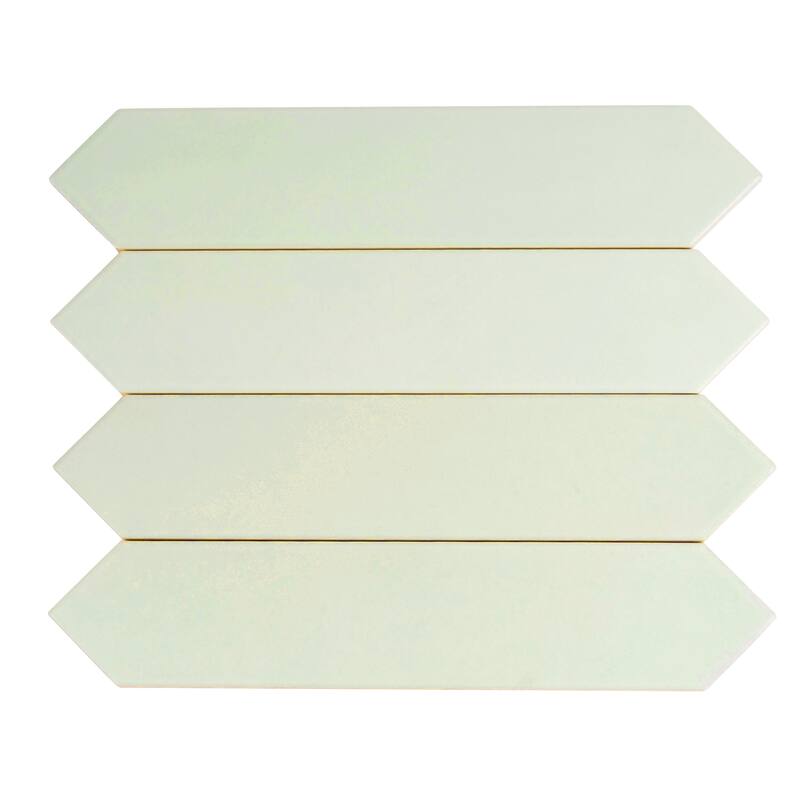 Apollo tile 2" x 10" Piquet Matte Tea Green Ceramic Tile (5.38 sq ft/case) - 44 Pack