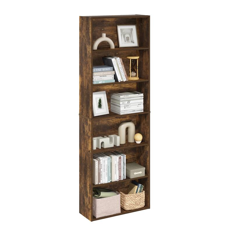Furinno JAYA Simply Home Free Standing 6-Tier Open Storage Bookcase