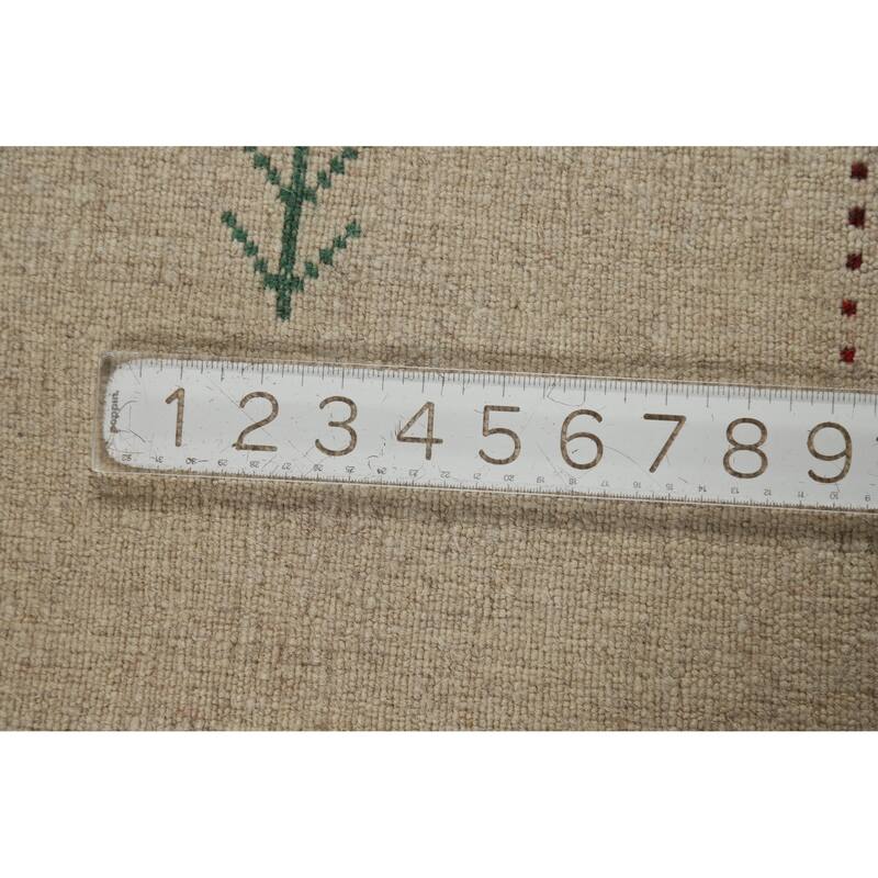 Hand Knotted Oriental 100% Wool Carpet Tribal Tribal Beige & Ivories Gabbeh Area Rug - 7' 4'' X 5' 2''