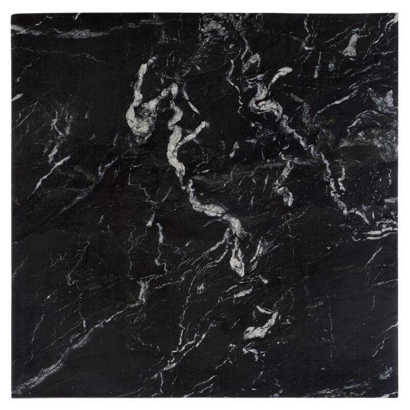 SAFAVIEH Couture Izzat Square Marble Accent Table - 21 In W x 21 In D x 12 In H - 21"W x 21"D x 12"H