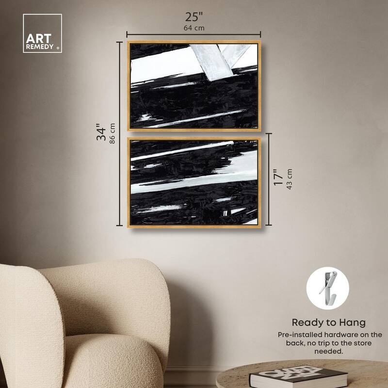 Geometric Story Canvas Set of 2 by Art Remedy