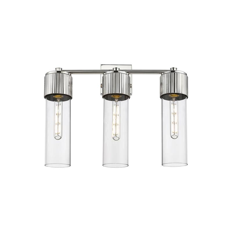 Innovations Lighting Bolivar - 3 Light 12" Wall-Mounted Bath Vanity Light - Clear/Polished Nickel