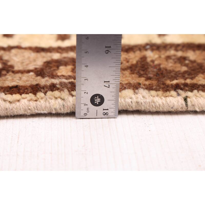 ECARPETGALLERY Hand-knotted Melis Vintage Tan Wool Rug - 4'5 x 12'3