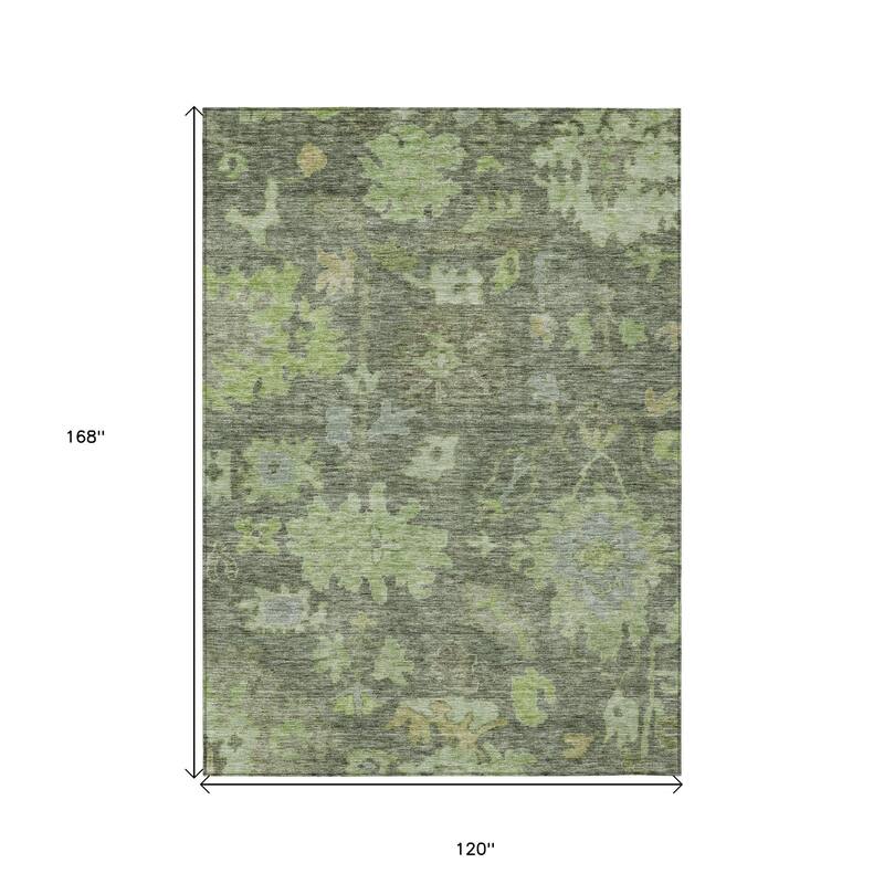 HomeRoots Floral Traditional Rectangle Outdoor Rug