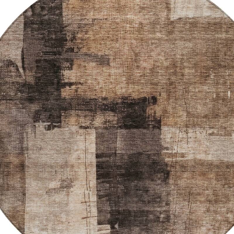 HomeRoots Abstract Transitional Rectangle Outdoor Rug