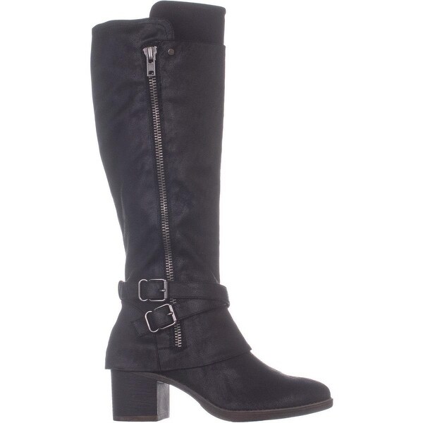 carlos santana black knee high boots