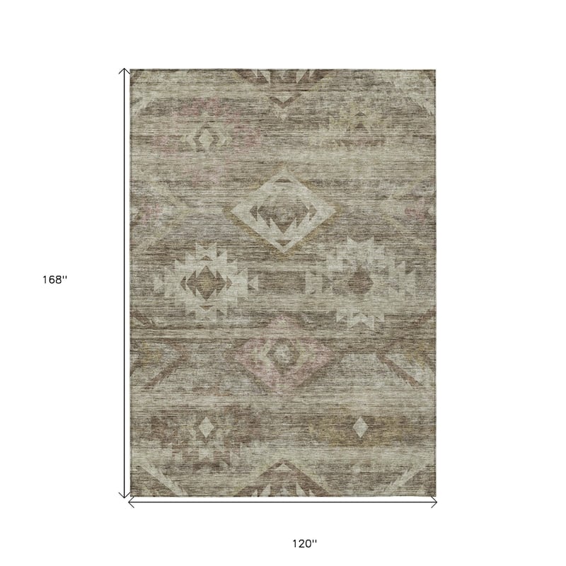 HomeRoots Southwestern Transitional Rectangle Outdoor Rug