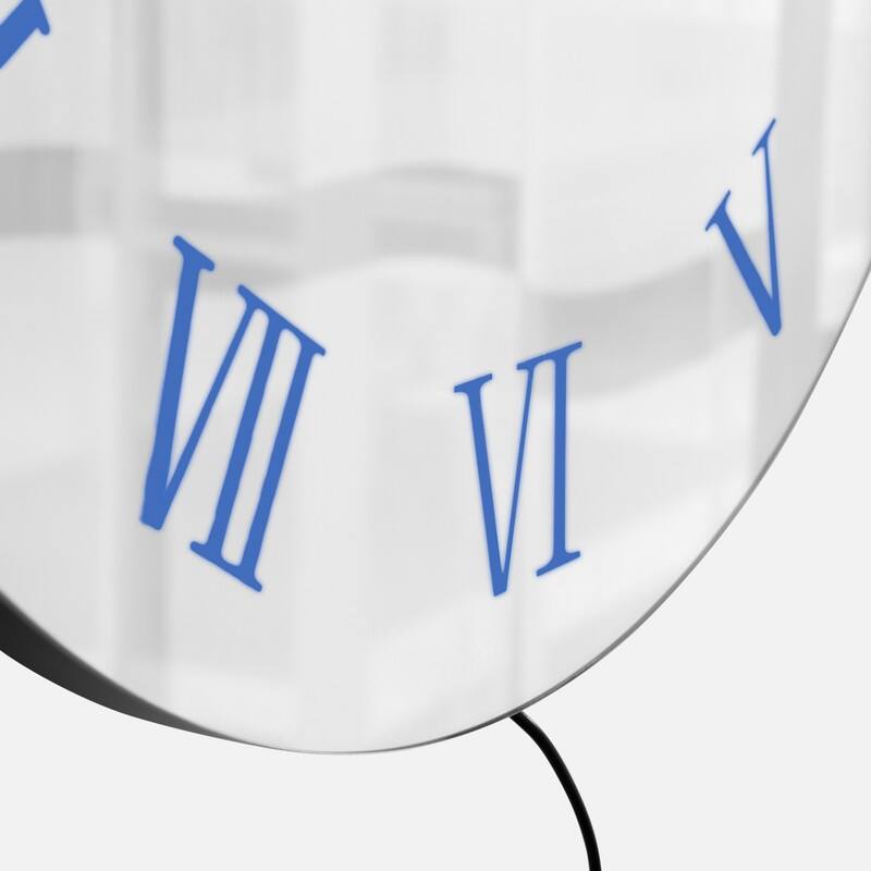 3-Color RGB Backlight Round Mirror Wall Clock